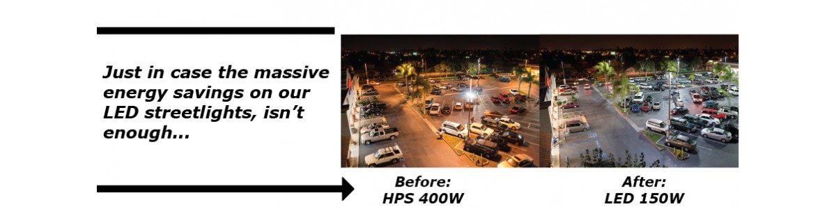 LED Parking Lot Before / After